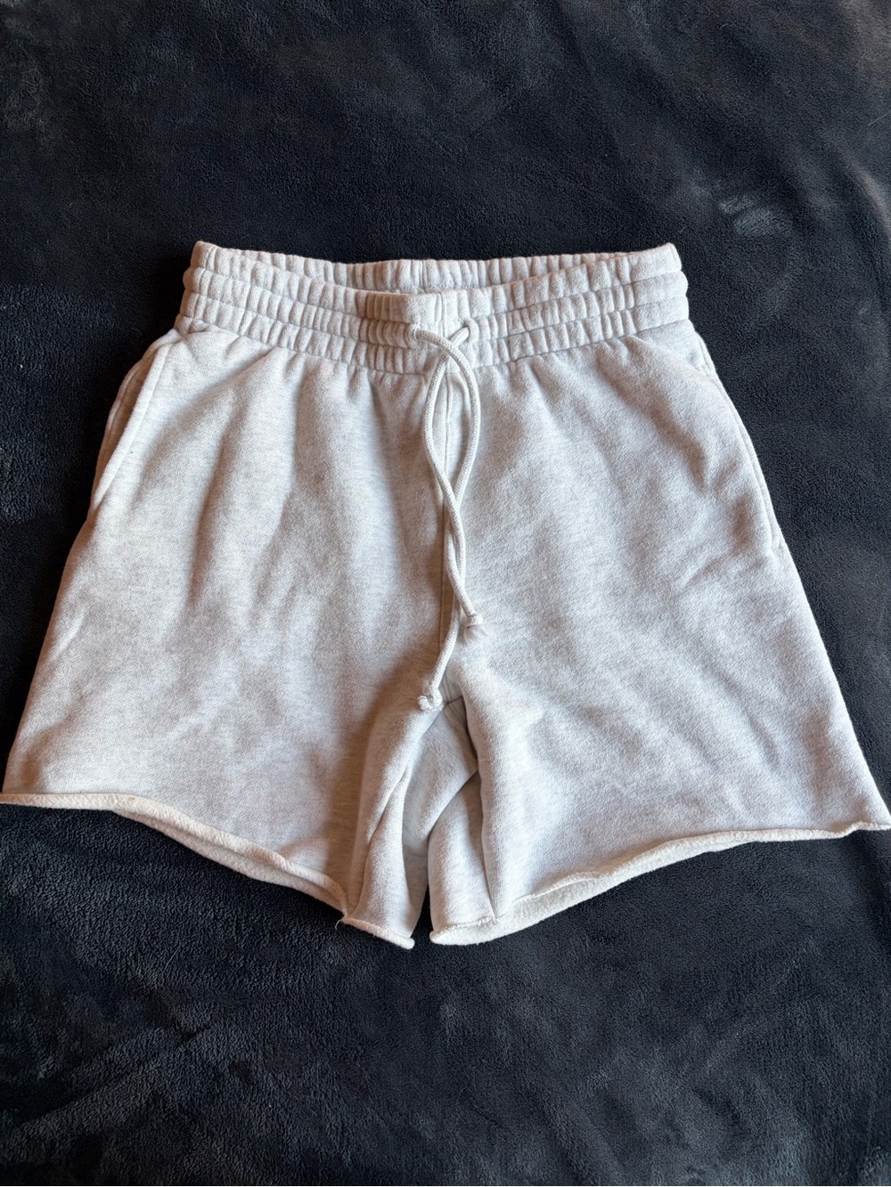 TNA Heather Light Gray Athletic Drawstring Shorts